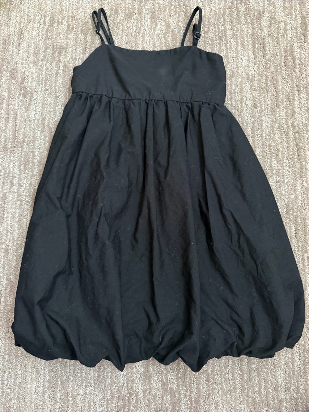 art class Black Bubble Hem Spaghetti Strap Skater Dress